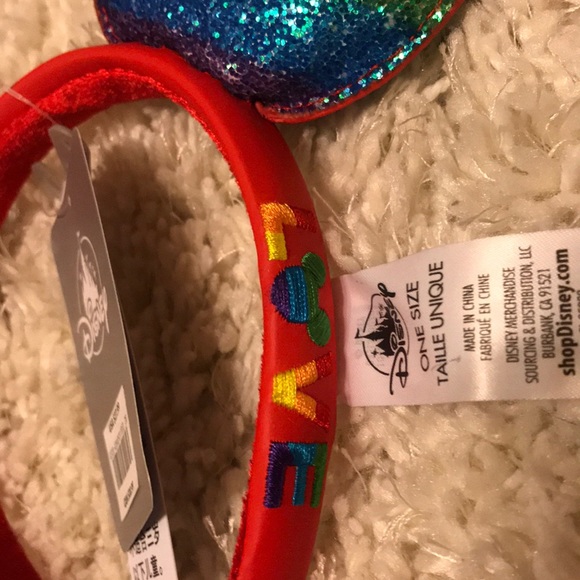 NWT Mickey Mouse LOVE rainbow ears - Picture 2 of 4
